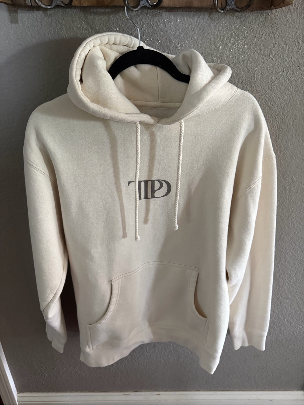 Taylor Swift The Tortured Poets Department Hoodie Medium Cream Indie